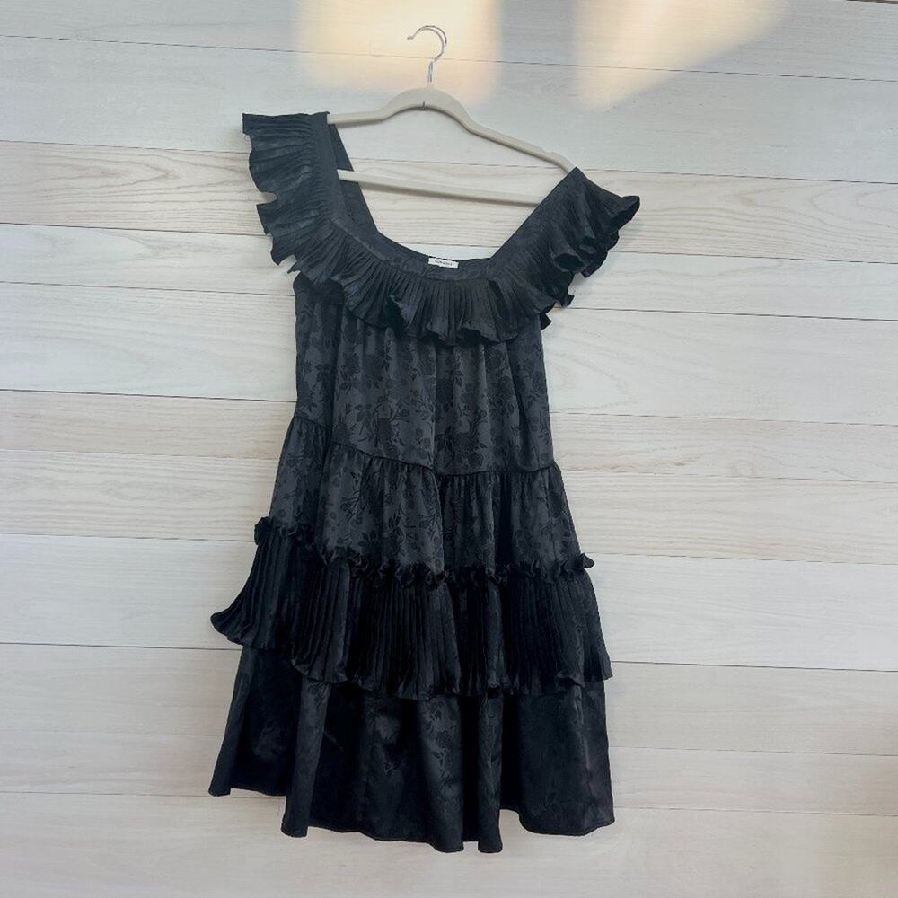 Black Manoush Floral Mini Dress NWOT